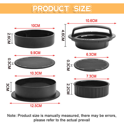 Hamburger Meat Press Maker Round Shape Non-Stick Stuffed Burger Patties Beef Grill Pie Press Mould Maker Kitchen Accessories