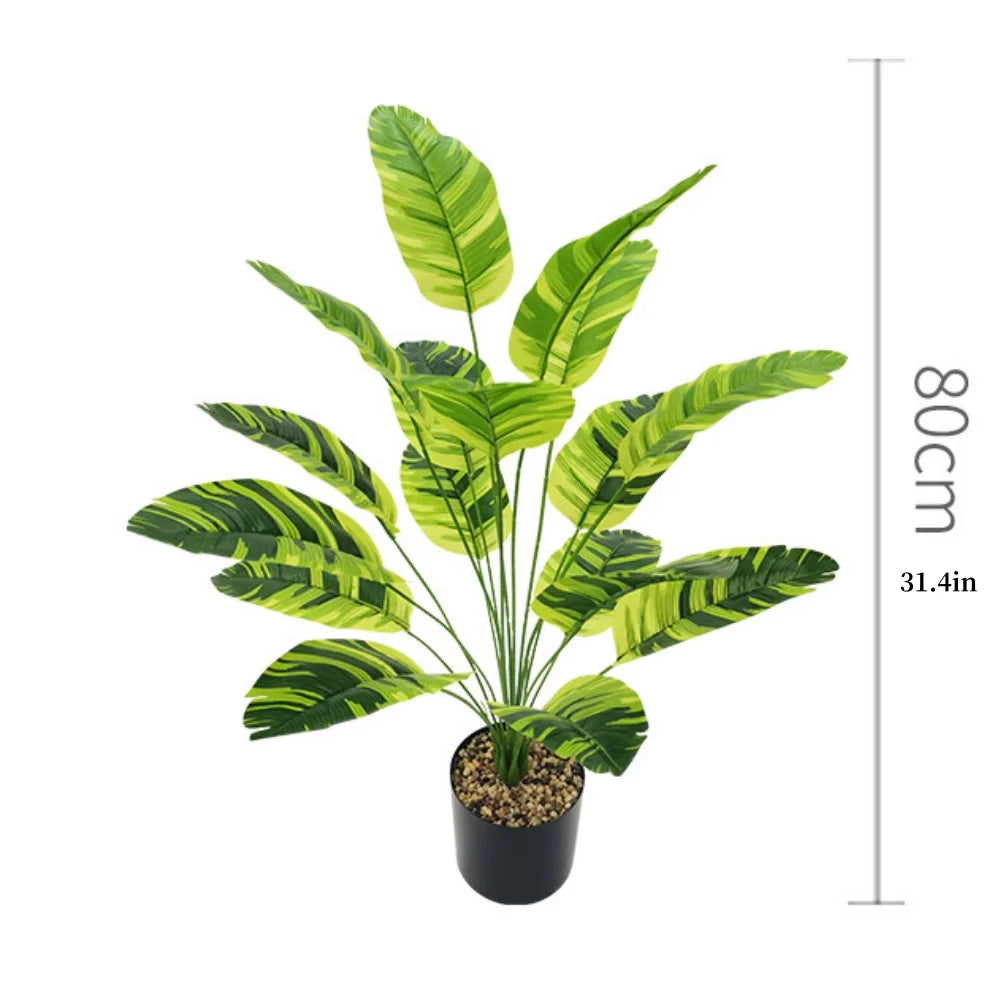 Plantain Palm Simulated Potted Plant Artificial Plants Garden Room Decoration Fake Flower Leaf Bonsai Outdoor Party Ornament