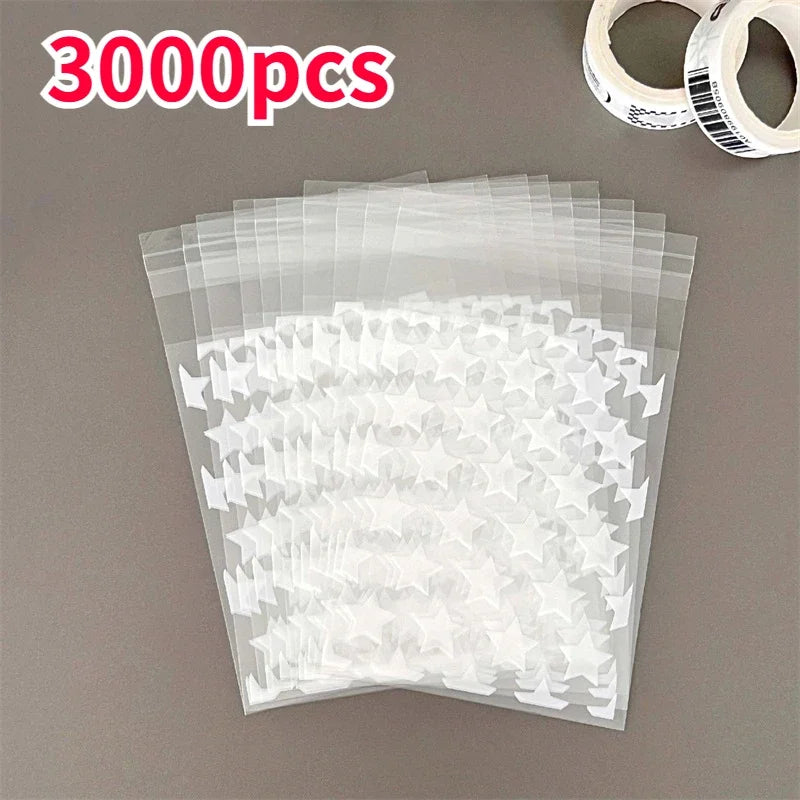 100/50pcs Transparent PE Star Jewelry Self-adhesive Bag Candy Card Holder Photo Animation Peripheral Storage Gift Bag Wholesale