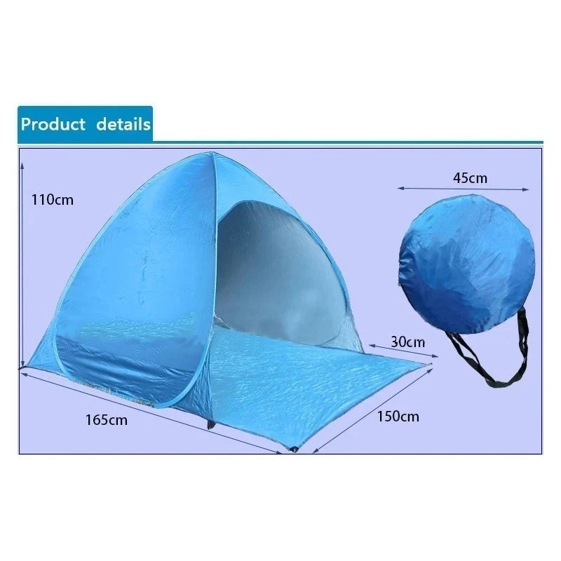 Quick Automatic Opening beach tent sun shelter UV-protective tent shade lightwight pop up open for outdoor camping fishing