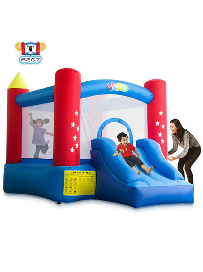 YARD Inflatable Bounce House For Kids Jumping House With Slide With Blower Home Use Small Outdoors Inflatable Castle Children