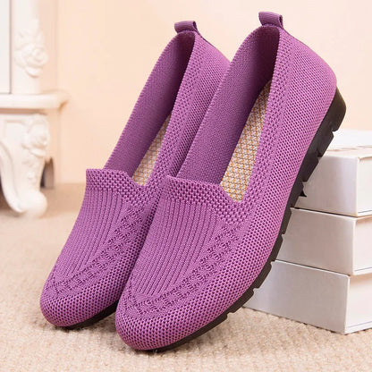 Casual Women's Shoes Summer Mesh Breathable Flat  Ladies Comfort Light Sneaker Socks Women Slip on Loafers Zapatillas Muje