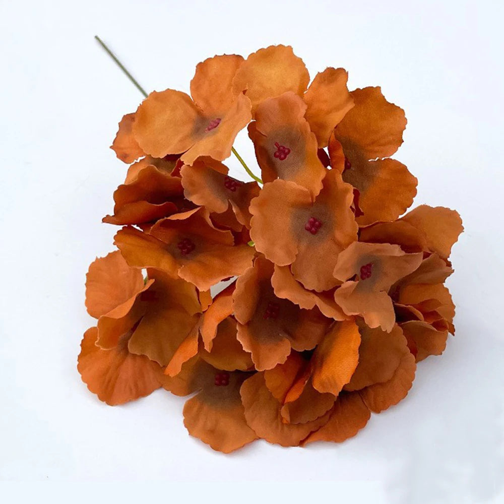 European Retro Fall British Hydrangea Artificial Small Branch Silk Flower DIY Wedding Scrapbook Artificiales Flowers House Decor