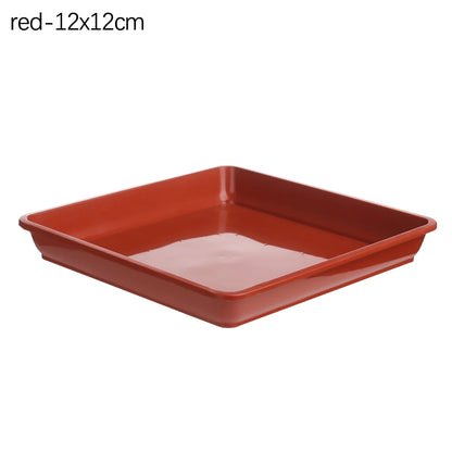 Hot 4/6/7/8/10 inch Plastic Plant Pot Saucer Drip Trays Saucers Indoor Outdoor Heavy Duty Square Flower Pot Brown/White/Black