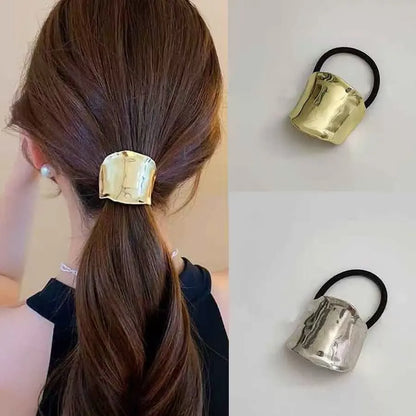 Metal Irregular Concave-Convex Lava Insert Hairpin for Women Retro High-Quality Ponytail Holder Hairpin Headdress