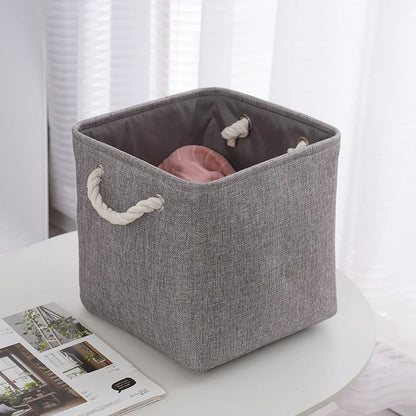 Stylish Cloth Storage Basket with Handle Perfect for Organization and Dust Protection Kitchen Organizer