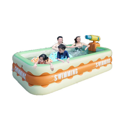 Inflatable Large Family Swimming Pool with Slide, Children's Swimming Pool, Courtyard Use