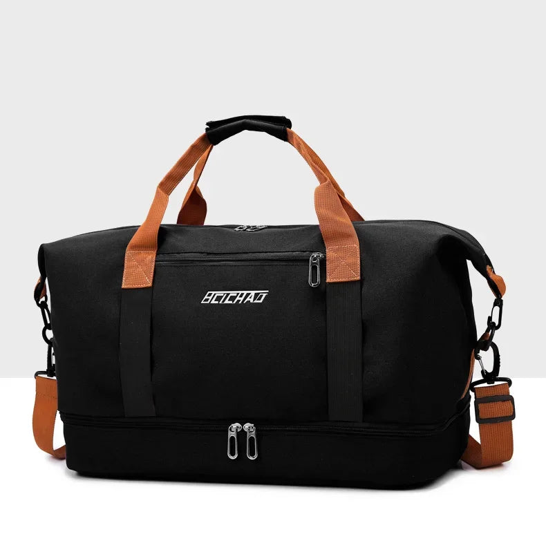 Fashion Men Women Large Capacity Travel Bag Large Capacity Men Sports Bag Waterproof Women Messenger Bag Wet and Dry