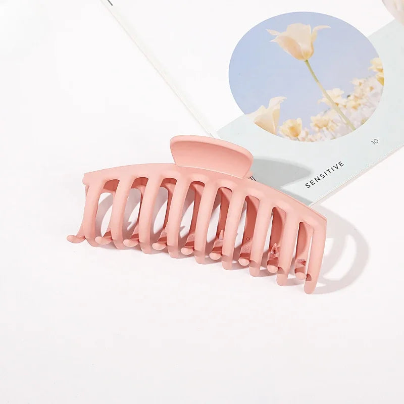 Women Large Hair Clamp Hair Clip Seamless Plastic Duckbill Claw for Women Girls Simple Hairpins Styling Tools Hair Accessories