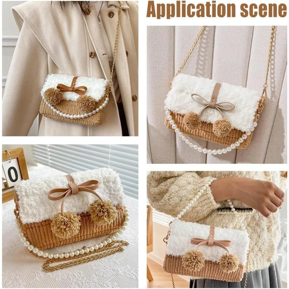 DIY Knitting Crochet Handbags Kit, Mesh Plastic Canvas Kit for Shoulder Bags DIY Knitting Crochet Crossbag Materials