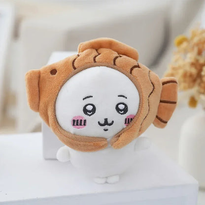 Chiikawa Sanrio's Cross-dressing Doll Hello Kitty Chiikawa Self-mocking Bear Keychain Pendant Decoration Children's Gift