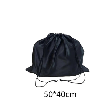 Large Silk Satin Drawstring Bag Hair Bag Wigs Makeup Jewelry Wedding Party Storage Dust Proof Packaging Bags Reusable Organizer