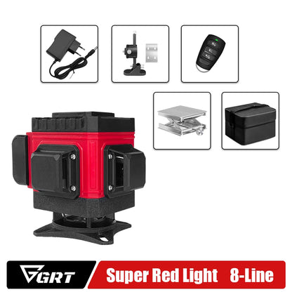 GRT Laser Level 16/12/8 Line Self Leveling 360 Horizontal and Vertical Cross Red Laser Beam Measuring Tool Лазерный уровень