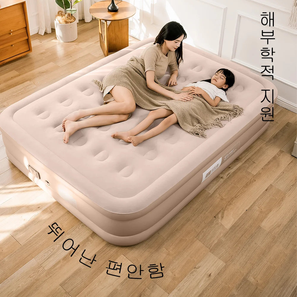 TXZ PVC Balloon Inflatable Sleeping mattress, Camper Heavy air mat mattress portable built-in air pump, air mattress camping pad