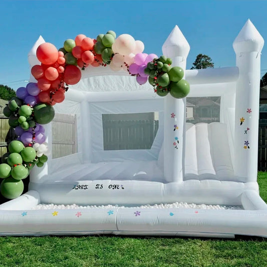 Giant Inflatable Bounce Houses Bouncy Jumping Castles With Ball Pool For Kid Children Birthday Party Wedding Decoration Outdoor