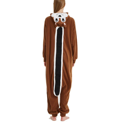 Squirrel Kigurumi Pajamas Animal Sleepwear Chipmunk Onesie  Adults Halloween Carnival Party Cosplay Costume Pyjama Birthday