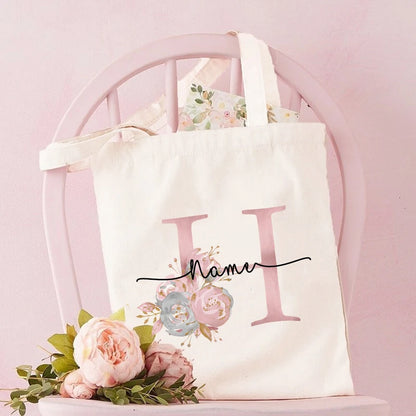 Personalized Bridesmaid Tote Bags Maid of Honor Custom Name  Handbag Bridal Bachelorette Party Gifts Bride Wedding Shoulder Bag