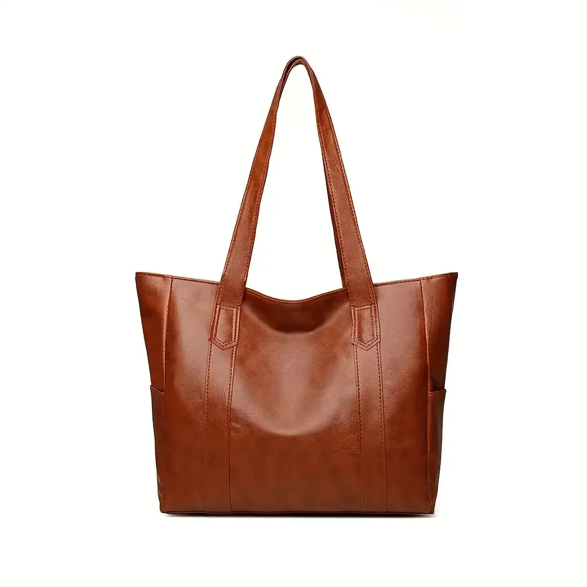 new 2024 Vintage Large Capacity Tote Bag, Retro Vegan Shoulder Bag, Women's Casual Handbag For Commute