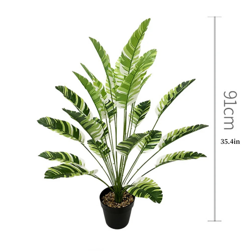 Plantain Palm Simulated Potted Plant Artificial Plants Garden Room Decoration Fake Flower Leaf Bonsai Outdoor Party Ornament