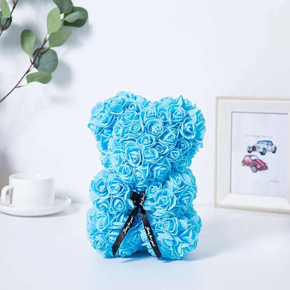 Teddy Bear Valentine's Day Gift Creative Rose Bear Gift PE Flower Romantic foam Bear Christmas Decorative Gift Mother's Day