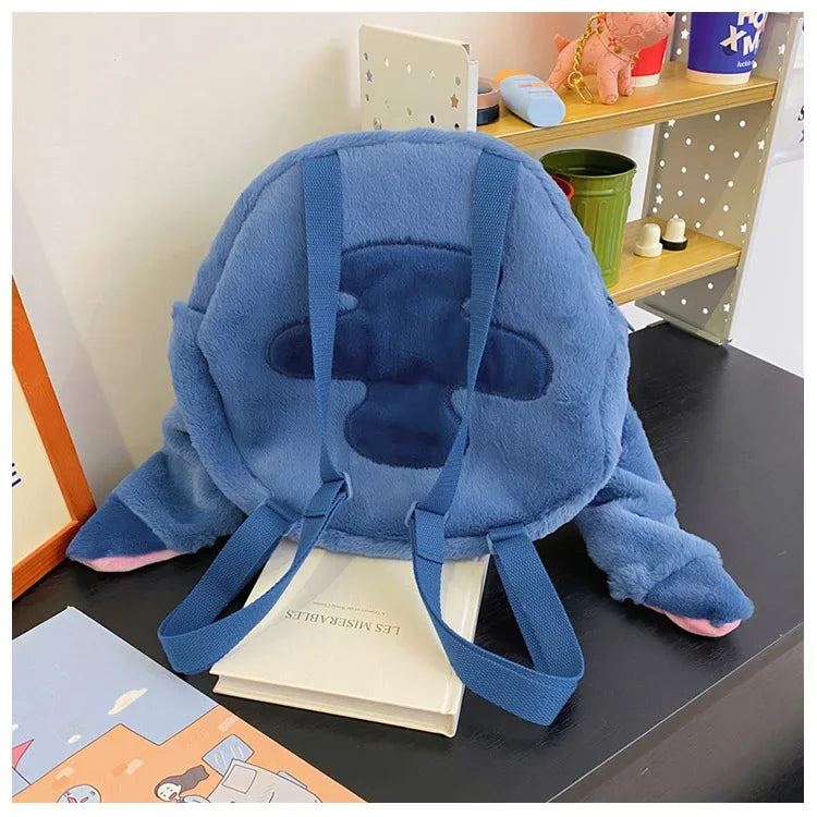 HOT Stitch See-through Bag Plush Doll Backpack Girls Large Capacity Cute Funny Backpack Anime Kawaii Cartoon School Bag Mochila