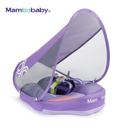 Mambobaby Float Dropshipping Non-Inflatable Baby Float with Canopy Waist Swimming Chest Floater with Tail Float Trainer