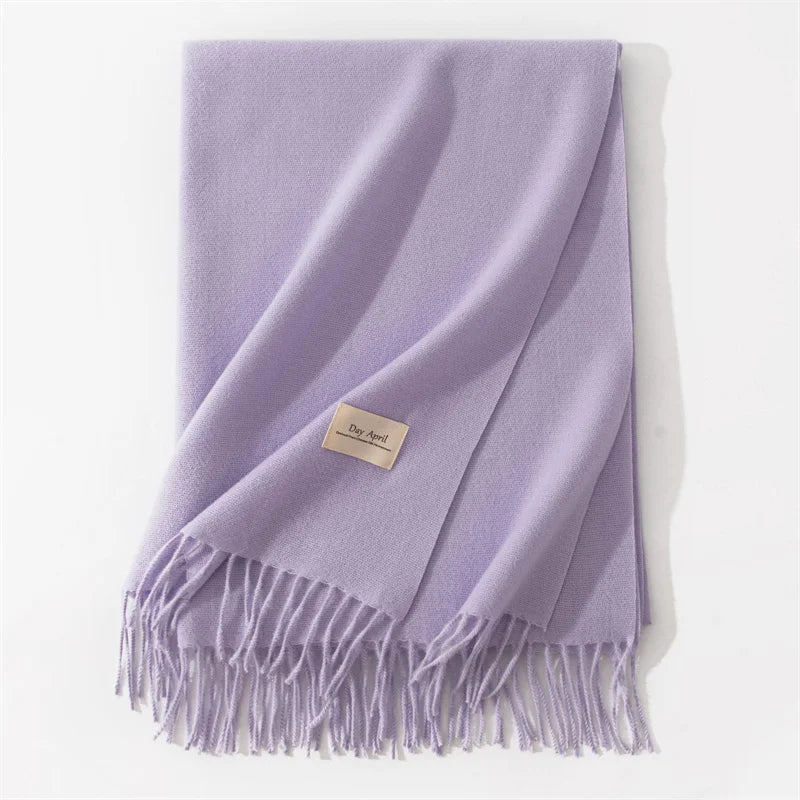 Cashmere Scarves for Women 2024 Winter Shawls Warm Wraps Lady Pashmina Solid Print Blanket Scarf Neck Headband Hijabs Stoles