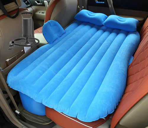 Car Travel Bed Camping Inflatable Sofa Automotive Air Mattress Rear Seat Rest Cushion Rest Sleeping pad With pump Accessories