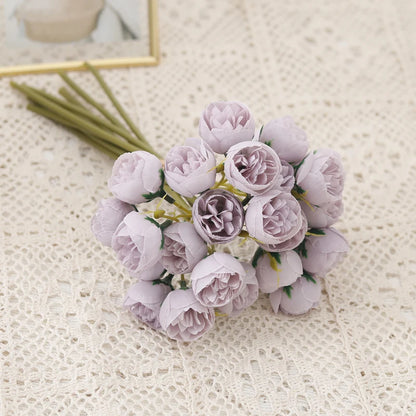 Tenvity 27 Heads Rose Peony Artificial Flowers Bridal Bouquet Home Party Table DIY Decor Fake Flowers Wedding Decoration Flowers