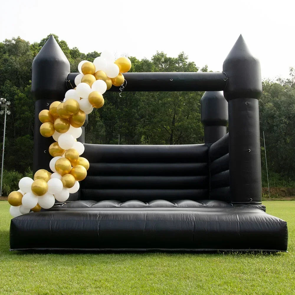 3M/4M White/Black Inflatable Castle Bounce House Jumping bed Trampoline Birthday party Wedding Event Rental Kids toy