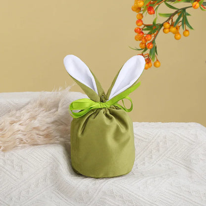 Easter Candy Bag Chocolate Bags Cloth Pouch Cute Bunny Gift Packing Bags Ears Design Birthday Wedding Party Jewelry Organizer