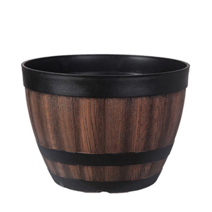 Bucket-liked Flower Pot Large Capacity Retro Planter For Home And Garden