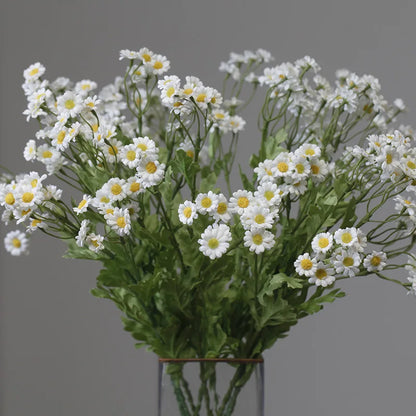 30 Heads chamomile branch fake silk flowers for home garden decor flores artificiales white daisy room decor