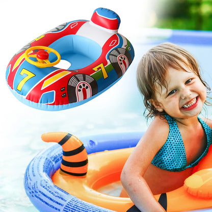 Inflatable Swimming Rings Baby Water Play Games Seat Float Boat Child Swim Circle Fun Pool Bathtub Beach Party Summer Water Toy