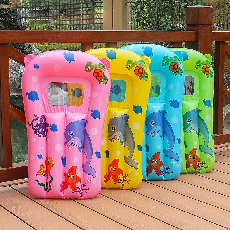 Kids Inflatable Pool Floating Seat Cartoon Swimming Ring Water Hammock Swimming Circle Pool Bathtub Water Play Tube Equipment