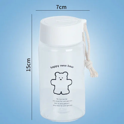 Small Daisy Frosted Plastic Mug, Portable Transparent Travel Tea Cup, Cute BPA-Free Water Bottle for Outdoor Use