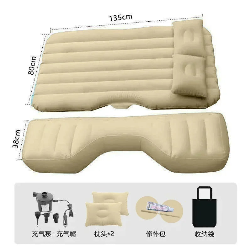 1 Set Universal Car Air Inflatable Travel Mattress Bed Universal for Back Seat Multi Functional Sofa Pillow Outdoor Camping Mat