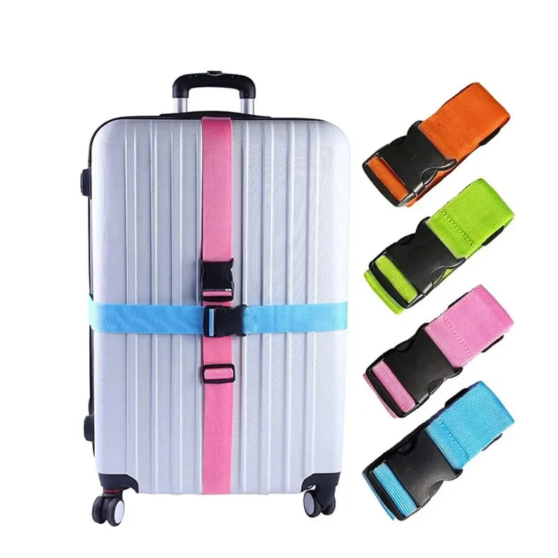 1pc Luggage Strap Adjustable Suitcase Tie Strapping Tape Luggage Fixing Strap for Travel Accessories