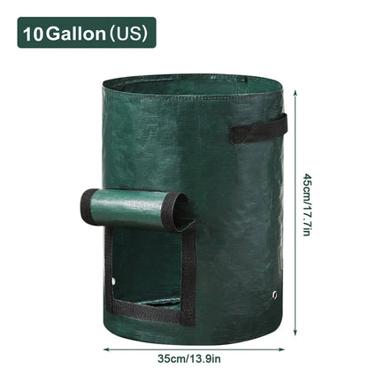 3/5/7/10 Gallon Plant Growing Bags PE Vegetable Grow Bags with Handle Thickened Growing Bag Potato Onion Bag Outdoor Garden Pots