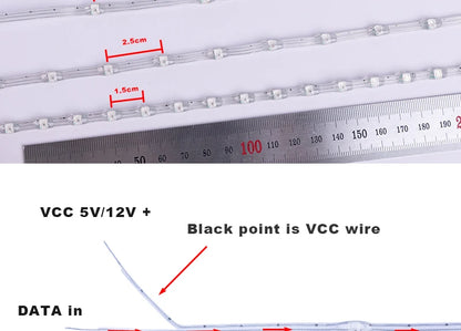 5V 12V WS2811 WS2812 3PIN Clear Lense LED String Lights Dream Color RGBIC Addressable Individually Fairy Seed Pixels Light 