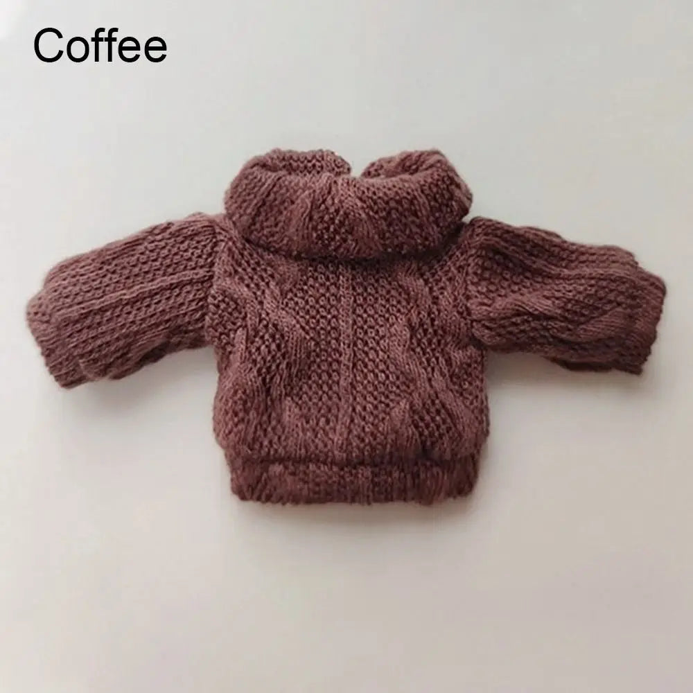 1/11 1/12 OB11 Doll Sweater Mini Knitted Sweater Kids DIY Handmade Top Casual Dress Multicolored Dressing Clothes Doll Accessory