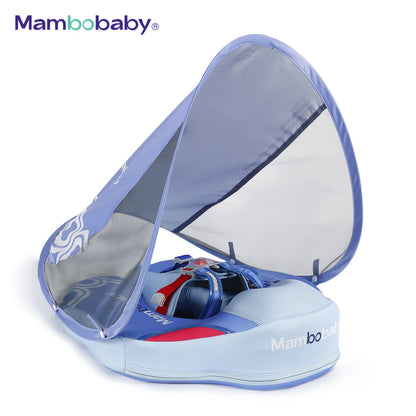 Mambobaby Float Dropshipping Non-Inflatable Baby Float with Canopy Waist Swimming Chest Floater with Tail Float Trainer