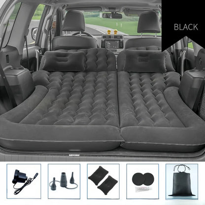 Auto Inflatable Mattress Back Seat Travel Comfortable Mattress Portable Outdoor Camping Folding Flocking Pad For Hiking