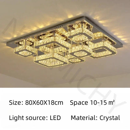 Modern LED Crystal Ceiling Lamp Home Decoration Luxury Crystal Lighting Chandelier Lighting Living Room Bedroom Kitchen Lustre