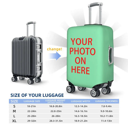 Custom Personalized Custom Photo Logo Luggage Cover Cute Customized DIY Print Suitcase Protector Covers Suit For 18-32 inch