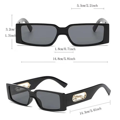 Fashion Small Rectangle Women Sunglasses Brand Designer Vintage Square Punk Sun Glasses Men Shades UV400 Clear Eyewear