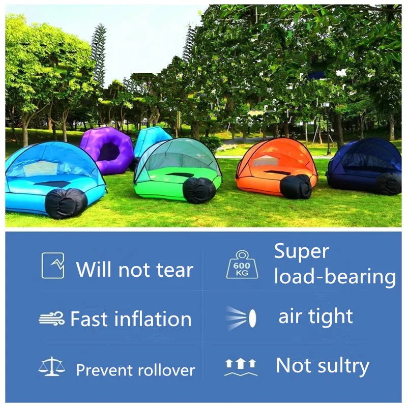 2023 New Inflatable Mattress Outdoor Sofa Beach Picnic Camping Bed Portable Sunshade Mat Swimming Pool Cushion