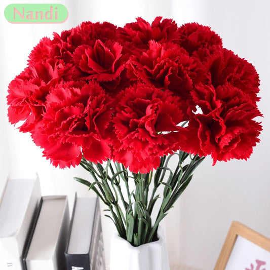 Simulation Carnation Bouquet Living Room Table Home Decoration Wedding Fake Flower Artificial Flower Mother's Day Gift