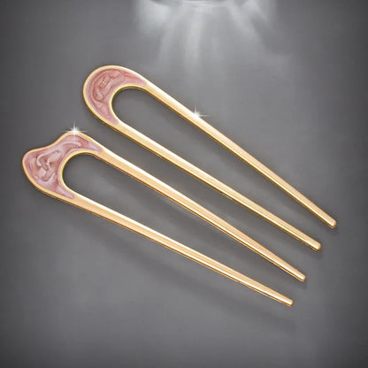 Shell Hairpin Metal U Shaped Hair Pins Hair Fork U French Hair Pin Simple And Fashionable Hair Accessories For Women