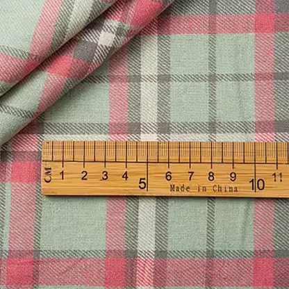 Soft Cotton Plaid Checker Fabric Brushed Flannel Grid Cloth Fabrics By The Half Meter For Shirt Dress Scraf DIY Sewing Clothing